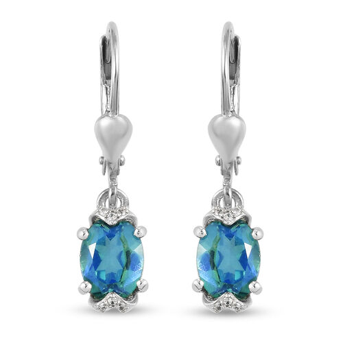 Pfau Triplett Quarz und Zirkon Ohrhänger in Silber, 5,20 ct. image number 0