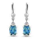 Pfau Triplett Quarz und Zirkon-Ohrringe, 925 Silber platiniert, ca. 5,20 ct
