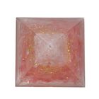 Edelstein Pyramide mit Rosenquarz und Quarz Lebensbaum, 6x6x6cm, koralle image number 4