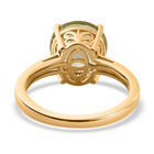 Prasiolith Ring, 925 Silber vergoldet, (Größe 19.00) ca. 3.61 ct image number 5