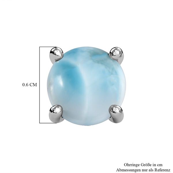Ball Nugget Larimar Ohrringe image number 3