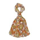 LA MAREY - 100% Maulbeeren-Seidenschal, Chiffon, 65x175 cm, Orange und Gelb