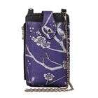Handy Crossbody-Tasche, 10.5x18cm, Blumenmuster
