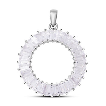 Lustro Stella - Wei&szlig;er Zirkonia-Anh&auml;nger, 925 Silber rhodiniert ca. 5.41 ct