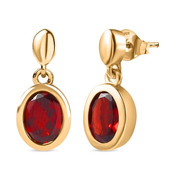 Rote Granat-Ohrringe - 2,92 ct.