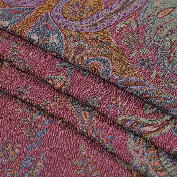 Schal mit Paisley-Muster und Fransen, 70x180cm, Rot image number 4