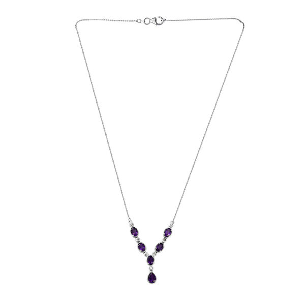 Lusaka Amethyst-Halskette, ca. 45 cm, 925 Silber platiniert ca. 3.03 ct image number 4