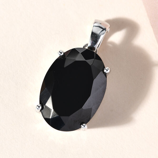 Elite Schungit-Anh&auml;nger, 925 Silber platiniert ca. 14.70 ct image number 3