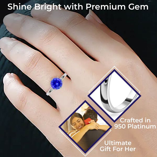 RHAPSODY AAAA Tansanit und VS-EF Diamant-Ring in 950 Platin - 2,40 ct. image number 2