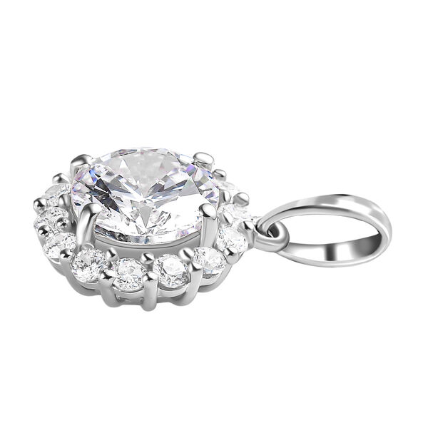 Wei&szlig;er Zirkonia-Anh&auml;nger, 925 Silber platiniert ca. 4,36 ct image number 3