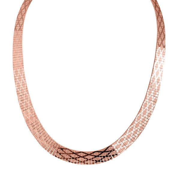 Fancy Cubetto Kleopatra Halskette in ros&eacute;vergoldetem Silber