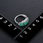 AAA Kagem Sambia Smaragd und Zirkon Ring 925 Silber rhodiniert  ca. 1,72 ct image number 2