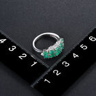 AAA Kagem sambischer Smaragd und Zirkon-Cluster-Ring in Silber image number 2