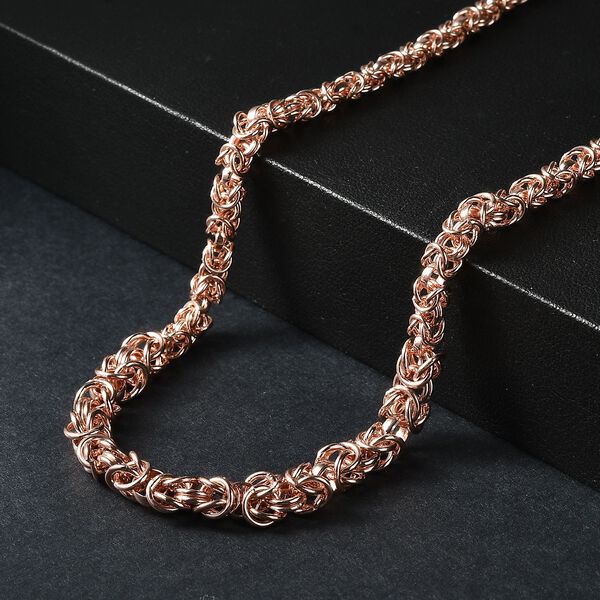 Handgefertigte Verlaufs K&ouml;nigskette ca. 50 cm, 925 Silber 750 Ros&eacute;gold Vermeil ca. 25,86g image number 2