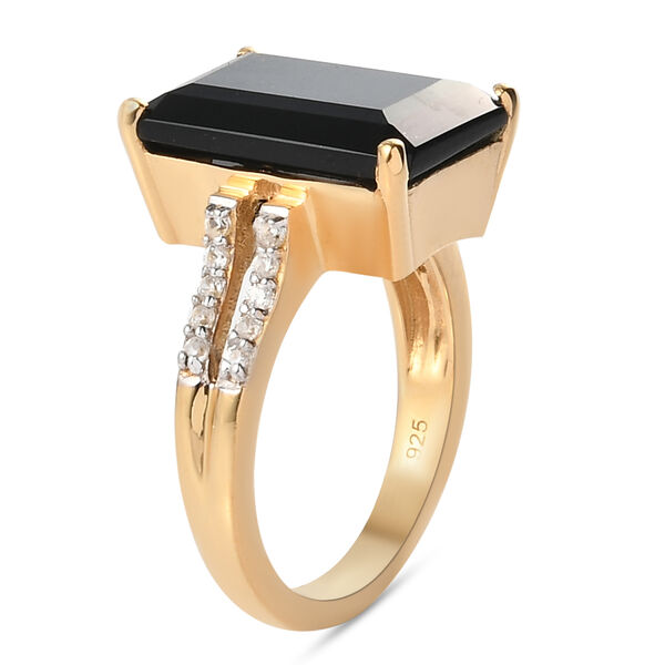 Schwarzer Turmalin und Zirkon-Ring - 8,02 ct. image number 5