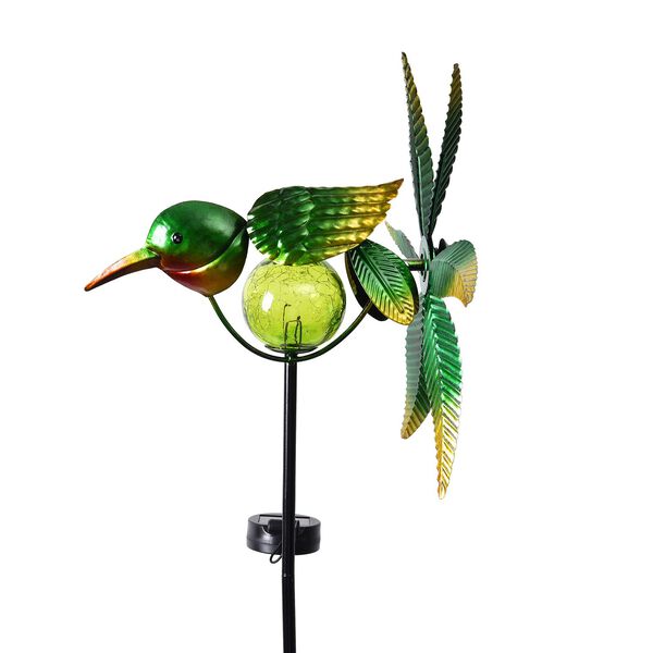 Solarbetriebener Windspinner: Grüner Vogel image number 8