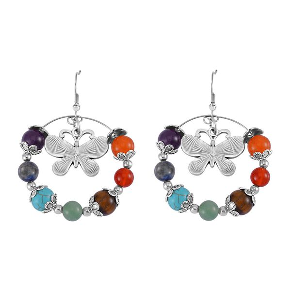 Mehrfarbig Edelsteine Schmuckset Reiner Edelstahl Schwarz oxidiert und Legierung Schwarz oxidiert ca. 540.00 ct image number 8