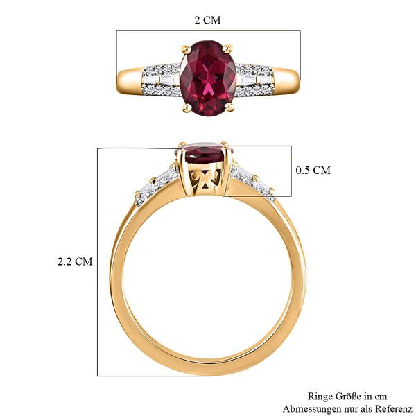 AAA Rubellit und Diamant Ring - 1,41 ct. image number 5