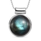 Labradorit Schmuckset Edelstahl ca. 20.00 ct