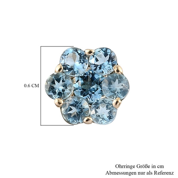 AA Santamaria Aquamarin-Ohrstecker, 375 Gelbgold ca. 0.56 ct image number 5