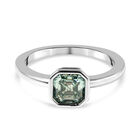 Blauer Moissanit Solitär Ring 925 Silber rhodiniert (Größe 17.00) ca. 1,10 ct