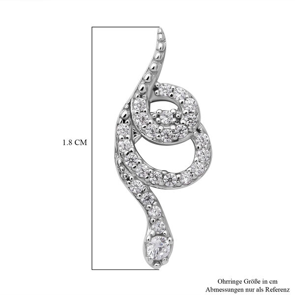 Lustro Stella - Weiße Zirkonia-Ohrringe, 925 Silber ca. 0,75 ct image number 3