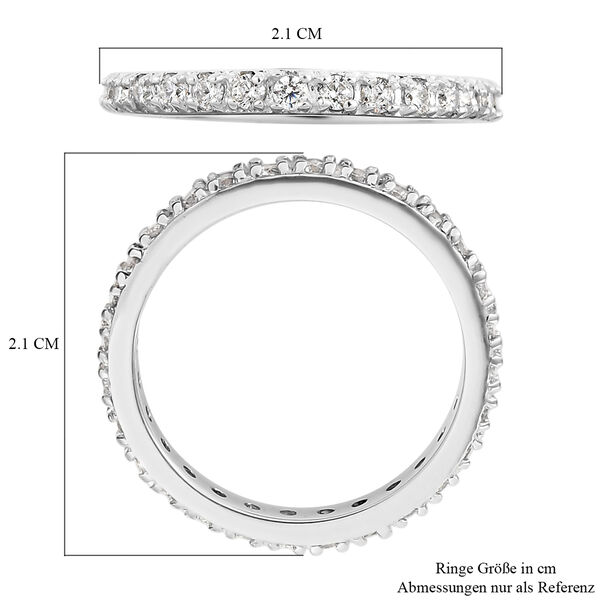 LUSTRO STELLA - wei&szlig;er Zirkonia-Ring, 925 Silber  ca. 1,09 ct image number 6