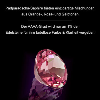 AAAA Padparadscha Saphir und Diamant Anh&auml;nger in 585 Gold - 1,30 ct.