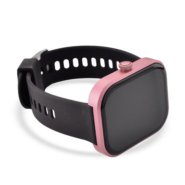 G21 Smartwatch, 2.01 Zoll HD Display, Pink-Schwarzes Silikonarmband image number 5