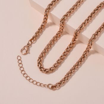 Byzantinische 50+5cm Halskette in Ros&eacute;goldton