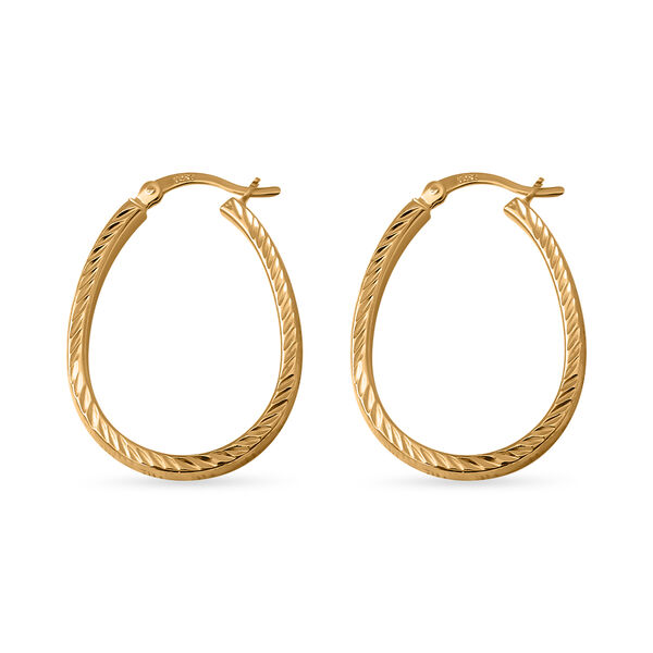 Strukturierte Diamantschliff-Creolen image number 3