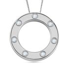 Moissanit Schmuckset 925 Silber platiniert, 925 Silber rhodiniert ca. 0,24 ct.