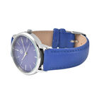 Strada - Schlichte Uhr mit Sternenstaub Effekt, Modernes PU-Leder Armband, wasserdicht, japanisches Uhrwerk, Blau image number 4