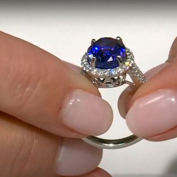 RHAPSODY zertifiziert und geprüft AAAA Tansanit und VS-EF Diamant Ring in 950 Platin - 4,75 ct. image number 5