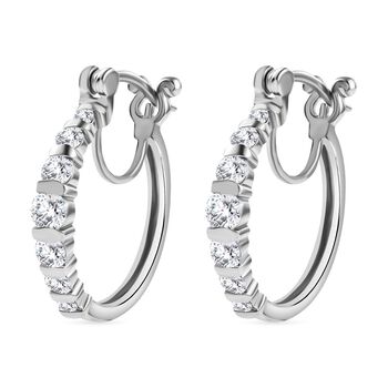 J Francis gefertigt mit SWAROVSKI- Swarovski Zirkonia Ohrringe, 925 Silber rhodiniert