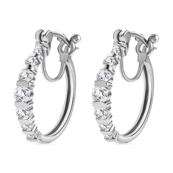 J Francis gefertigt mit SWAROVSKI- Swarovski Zirkonia Ohrringe, 925 Silber rhodiniert image number 3