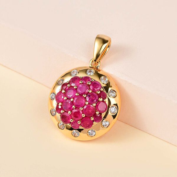 Afrikanischer Rubin und Zirkon-Anh&auml;nger- 3,05 ct. image number 2