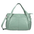 100% echte Leder Handtasche RFID Schutz, 43x28x7,5 cm, hellgrün
