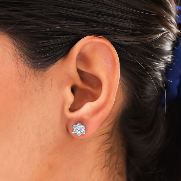 Espirito Santo Aquamarin-Ohrringe, 925 Silber, platiniert ca. 0,94 ct image number 2