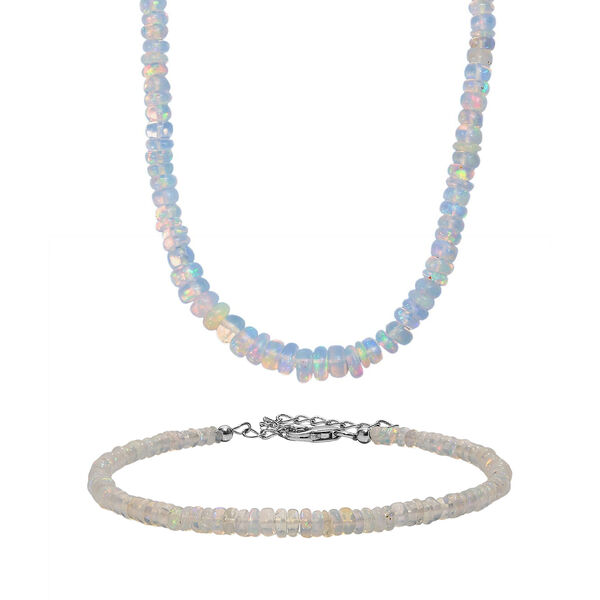 D'Joy &auml;thiopisches Welo Opal 19+5cm Armband und 45cm Halskette