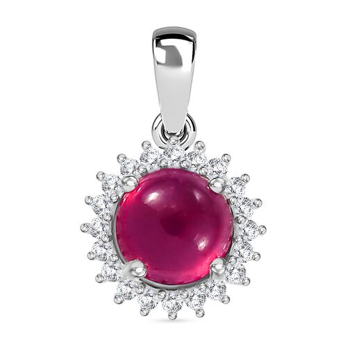 AA Afrikanischer Rubin und Moissanit Anhänger - 1,90 ct. image number 0