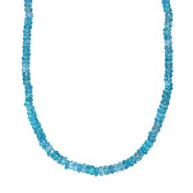 Betroka Blauer Apatit Halskette ca. 45 cm 925 Silber rhodiniert ca. 85,00 ct.