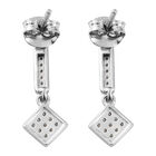 88 Facetten Moissanit Ohrhänger 925 Silber platiniert ca. 0,32 ct.  image number 3