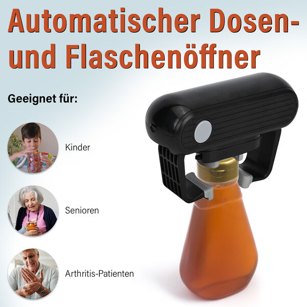 Homesmart - Elektrischer Dosenöffner, Küchenhilfe, schwarz image number 1
