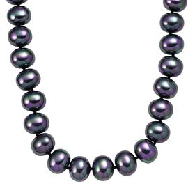 Pfaufarbene Muschelperle Halskette ca. 50 cm Reiner Edelstahl Standard