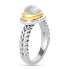 Natürlicher Äthiopischer Opal Ring 925 Silber Bicolor  ca. 0,84 ct image number 4