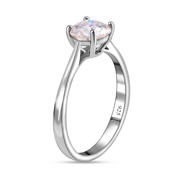 Moissanit Ring, 925 Silber platiniert, (Gr&ouml;&szlig;e 20.00) ca. 1.82 ct image number 4