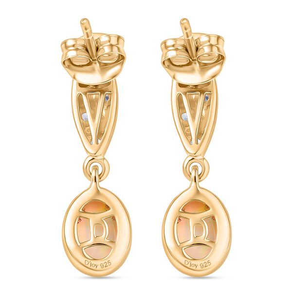 D'Joy AA nat&uuml;rliche, &auml;thiopische Welo Opal und Zirkon Ohrringe - 1,19 ct. image number 5