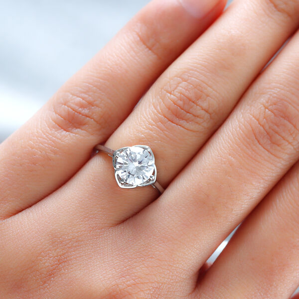 LUSTRO STELLA wei&szlig;er Zirkonia-Ring - 3,38 ct. image number 3