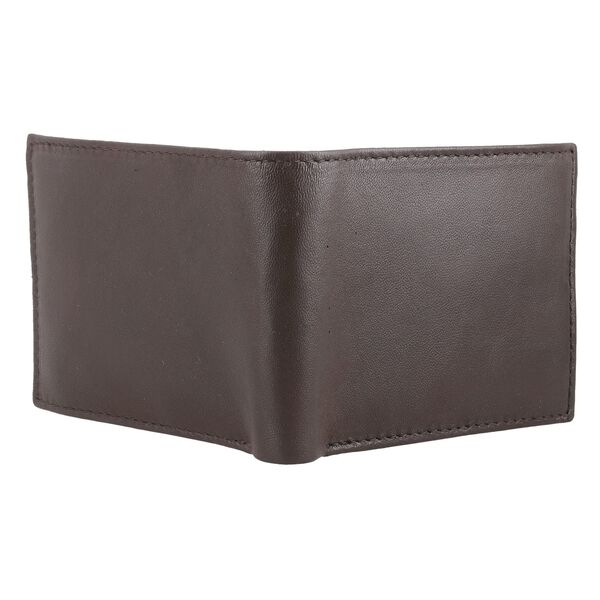 Klassische Bifold Herren-Geldbörse, 100% echtes Leder, RFID geschützt, braun image number 4